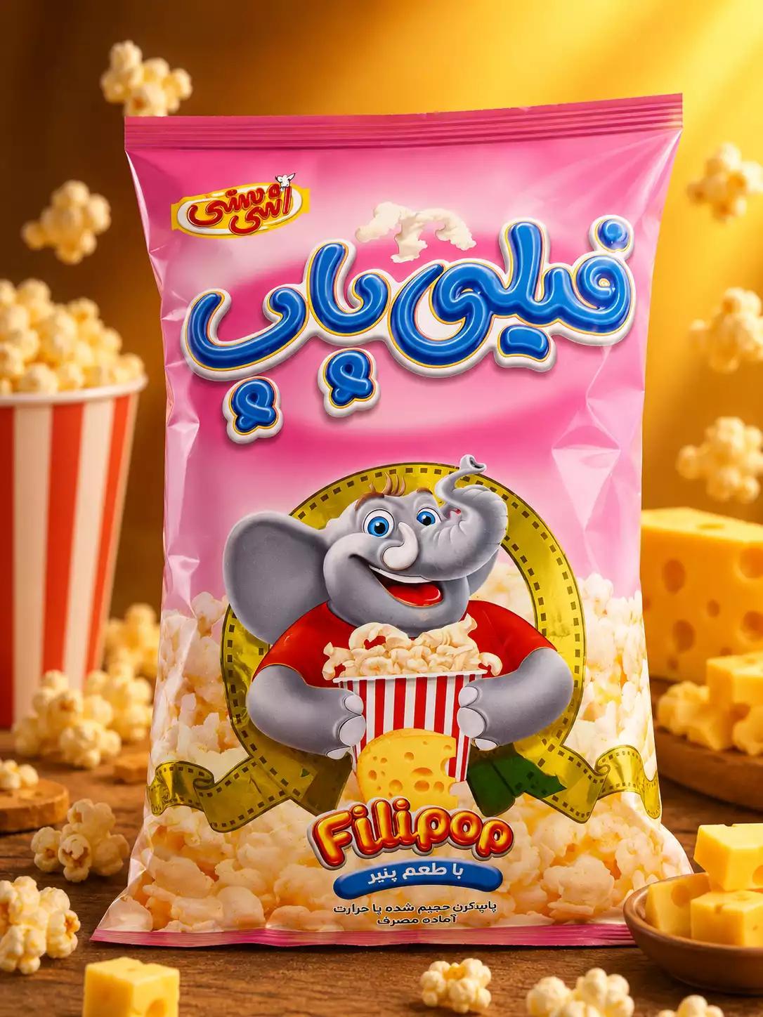 اسنک فیلی پاپ پنیری خانواده 18 عددی اشی مشی 