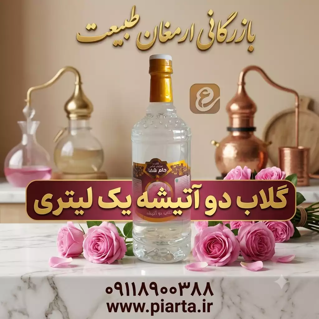 گلاب دو آتیشه یک لیتری جام شفا 