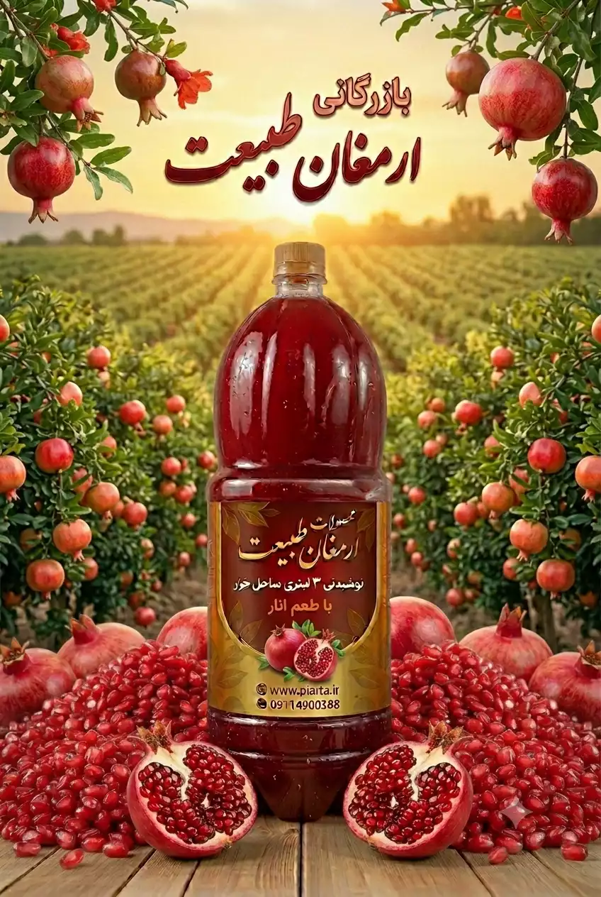 نوشیدنی سه لیتری انار ساحل خزر