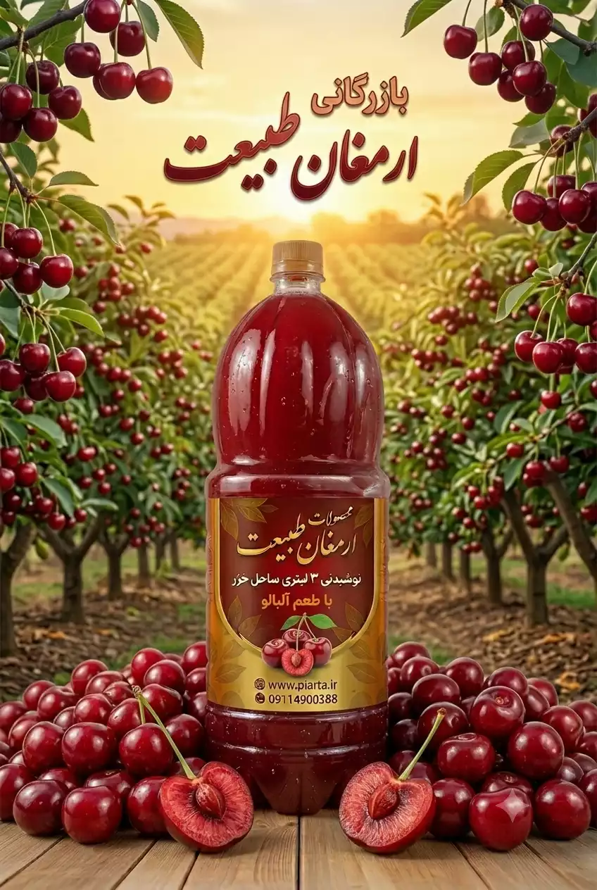 نوشیدنی سه لیتری آلبالو ساحل خزر 
